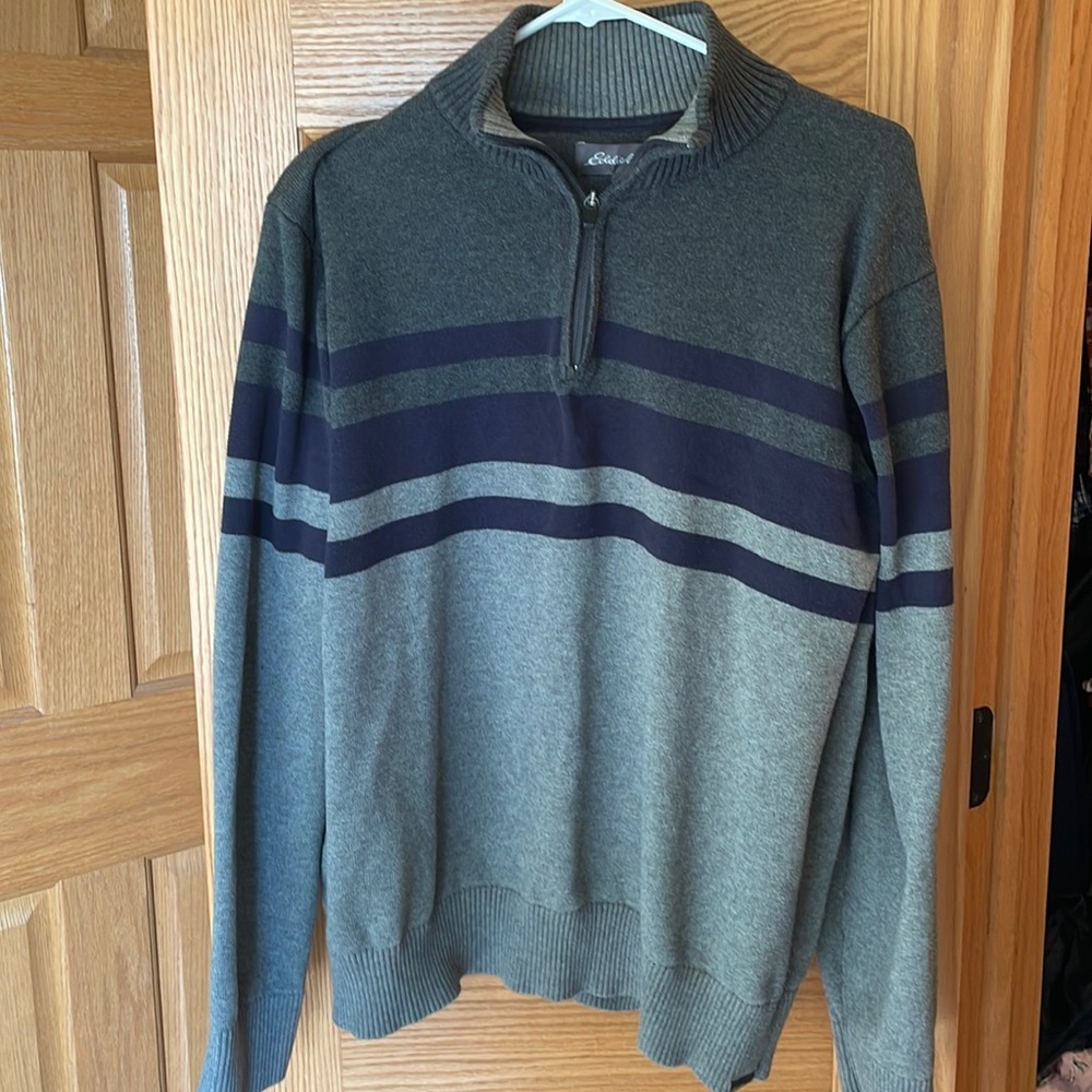 Men’s Navy and Gray Sweater